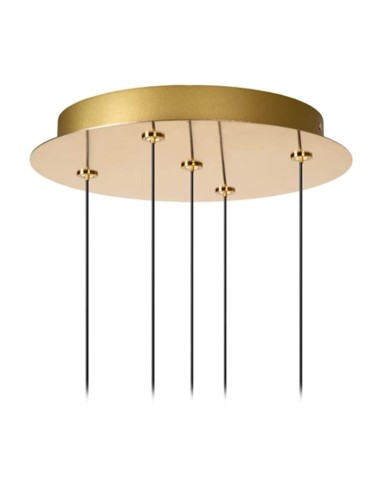 Suspension Diam. 13 cm LED 5x8W 2700K 520LM Or mat/ laiton - Lucide - Kligande