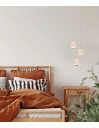 Suspension Led Diam. 25cm Dimmable 3 x4,7W 2700K Or mat - Lucide - Cintra