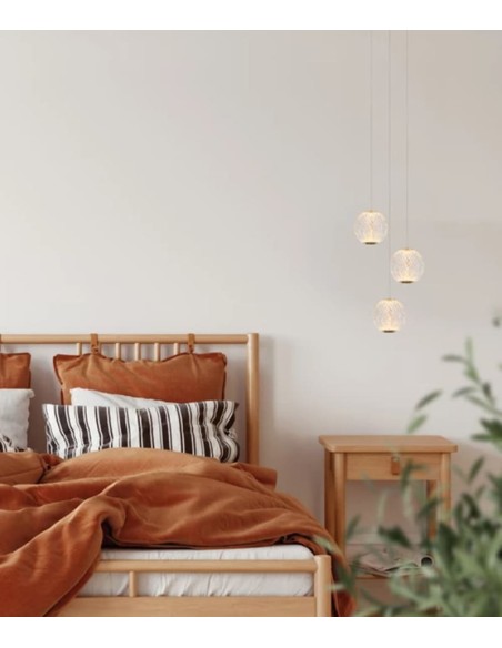 Suspension Led Diam. 25cm Dimmable 3 x4,7W 2700K Or mat - Lucide - Cintra