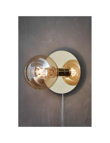 Applique murale métal doré avec interrupteur Disc - Markslöjd Leluminaireled.com