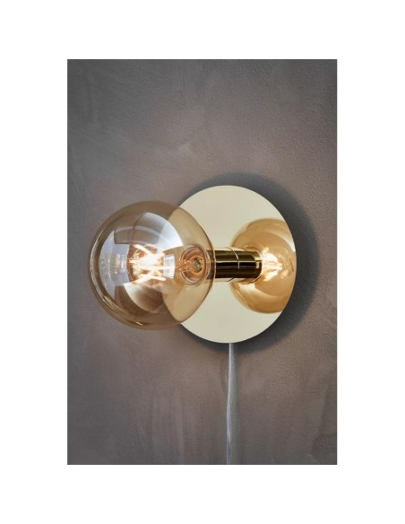 Applique murale métal doré avec interrupteur Disc - Markslöjd Leluminaireled.com