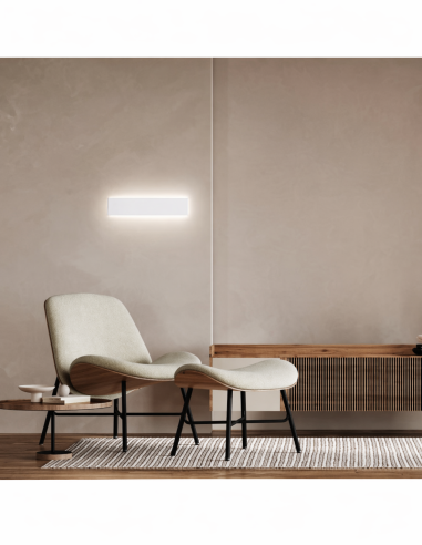 Détail applique murale NELSON Mantra LED 1300 lumens CCT blanc aluminium