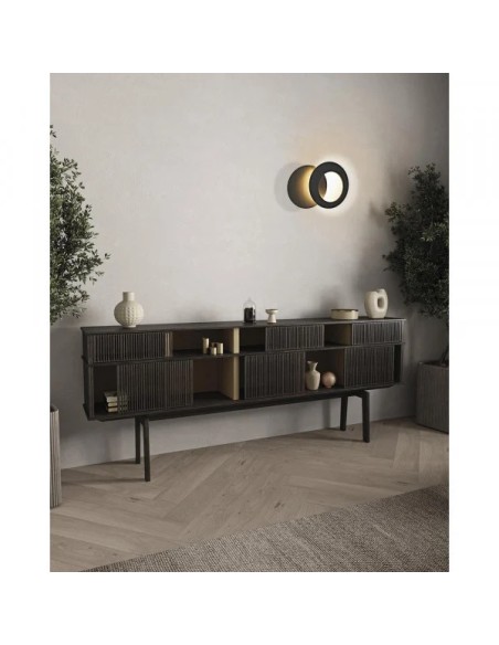 Détail applique murale NELSON Mantra LED 1300 lumens CCT blanc aluminium