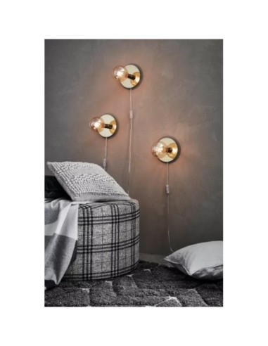 Applique murale métal doré avec interrupteur Disc - Markslöjd Leluminaireled.com