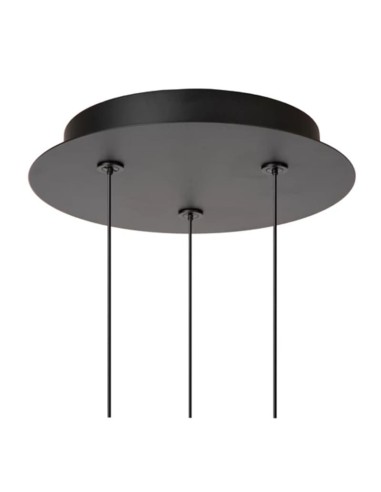 Suspension Diam. 25 cm LED 3x8W 2700K 600LM Noir - Lucide - Kligande