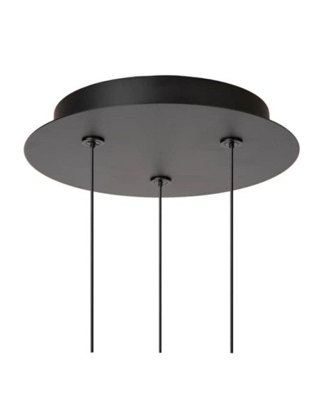 Suspension Diam. 25 cm LED 3x8W 2700K 600LM Noir - Lucide - Kligande