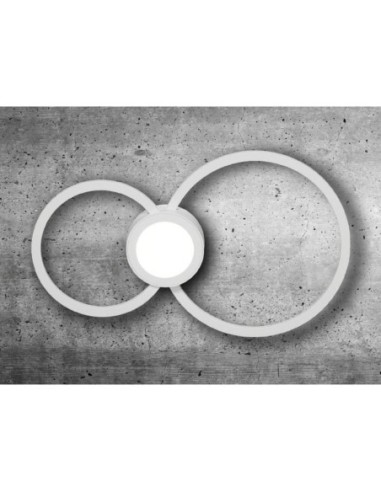 Applique murale intérieure Led  Mural blanche ronde 24 Watts - Mantra Leluminaireled.com