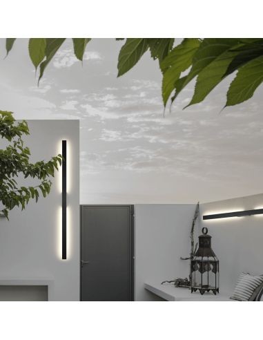 Applique murale extérieure Mantra Lotus blanc extra fin architecture moderne