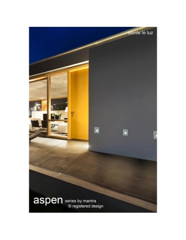 Applique murale extérieure Mantra Aspen mini format blanc sable