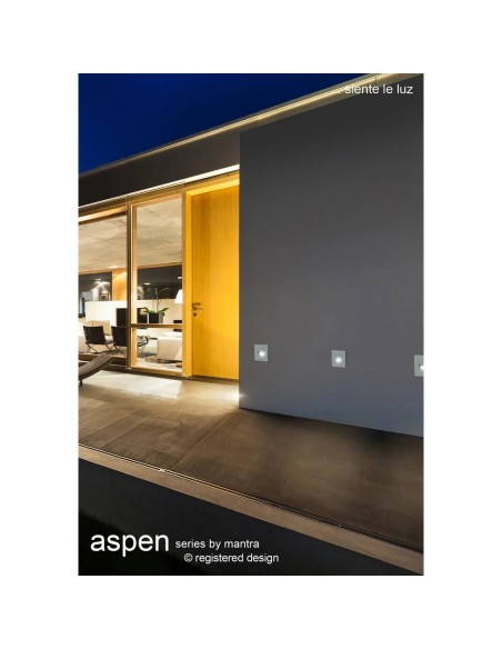 Applique murale extérieure Mantra Aspen mini format blanc sable