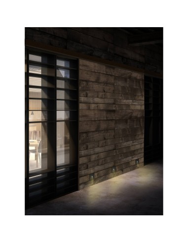 Applique LED extérieure Aspen Mantra gris installation mur entrée maison design discret