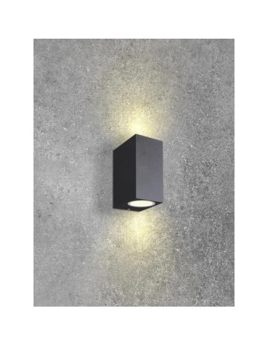 Applique extérieure Kandanchu double GU10 installation mur terrasse entrée design moderne
