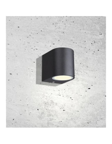 Applique extérieure Kandanchu double GU10 installation mur entrée terrasse design moderne noir