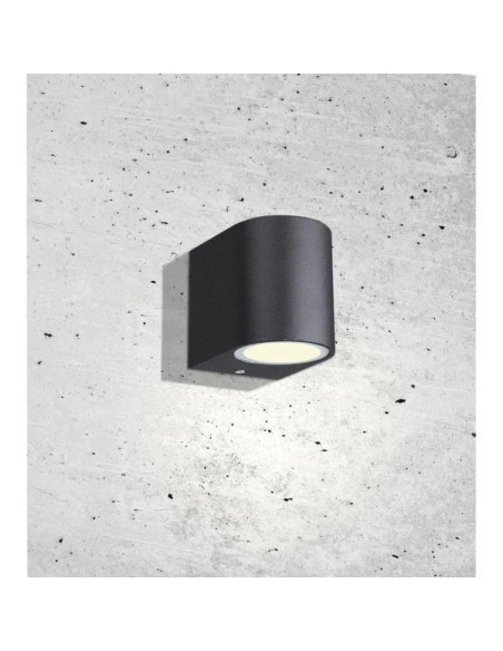 Applique extérieure Kandanchu double GU10 installation mur entrée terrasse design moderne noir