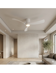 Ventilateur plafond Diam. 122 cm 24 W 3200LM 3000/5000K Blanc - Nemo M 2