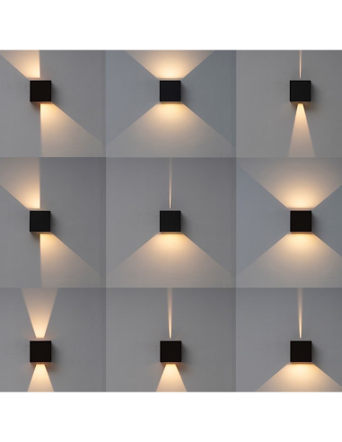 Mantra - Applique murale extérieure Davos LED intégrée IP54 gris oscuro aluminium 10 cm 1100 lm 4000K
