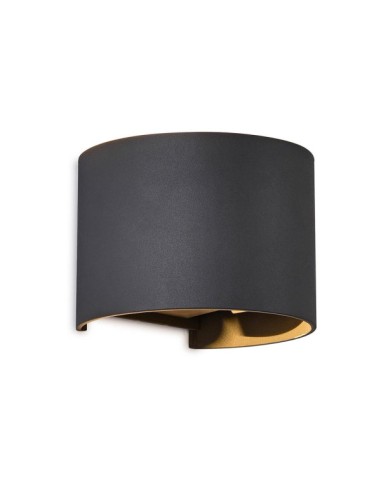 Applique murale extérieure Davos LED 12W gris oscuro IP54 format allongé
