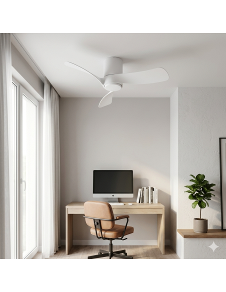 Ventilateur plafond Diam. 72 cm 18W 2700/5000K Blanc - Mantra - Nemo XS