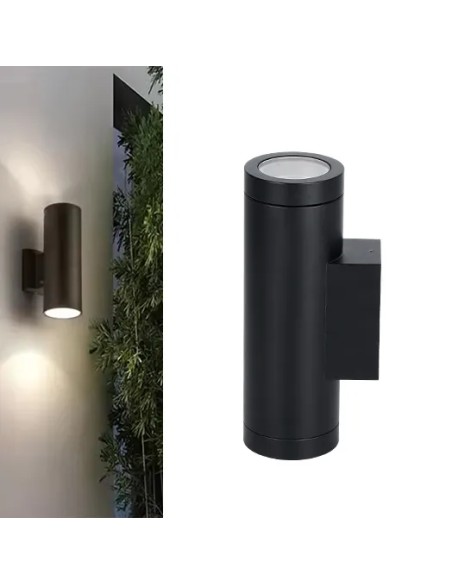 Applique extérieure Mantra Pere installée sur façade moderne éclairage nocturne IP65