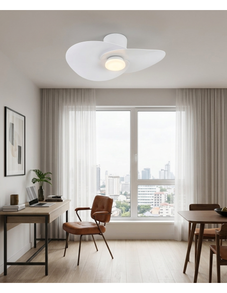 Ventilateur plafond Diam. 75 cm 18 W 3000/5000K Blanc - Mantra - Nenufar