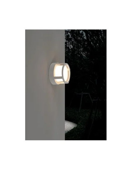 Plafonnier extérieur Mantra Creek installé sous porche moderne finition corten IP65