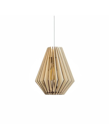 Suspension Led bois - Atelier Loupiote - Ambre