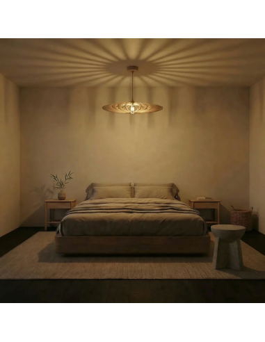 Suspension Led bois - Atelier Loupiote - Néo