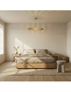 Suspension Led bois - Atelier Loupiote - Néo 2