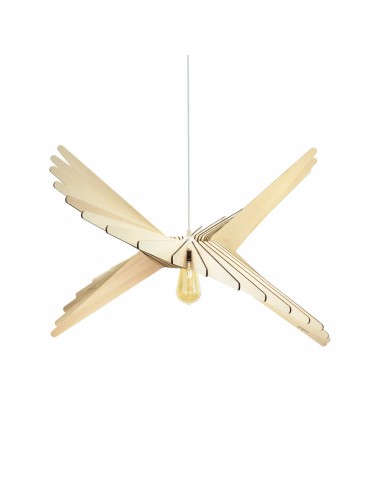 Suspension Led bois 65 cm - Atelier Loupiote - Albatros
