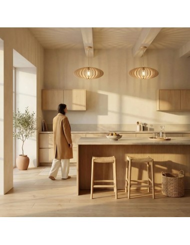 Suspension Led bois - Atelier Loupiote - Mini Néo