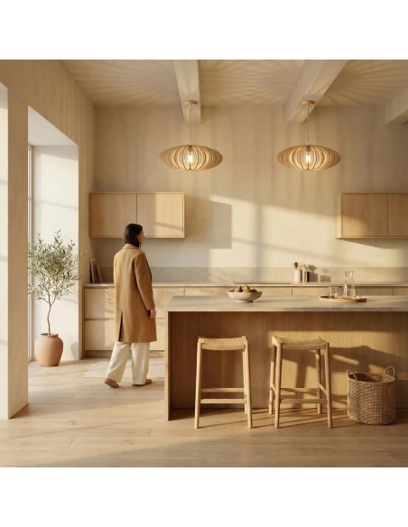 Suspension Led bois - Atelier Loupiote - Mini Néo