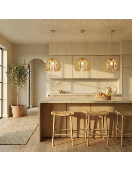 Suspension Led bois - Atelier Loupiote - Atlas