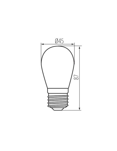 Kanlux - Ampoule spéciale guirlande   - dessin technique