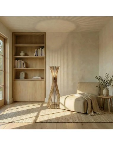 Lampadaire Led bois intérieur | Atelier Loupiote