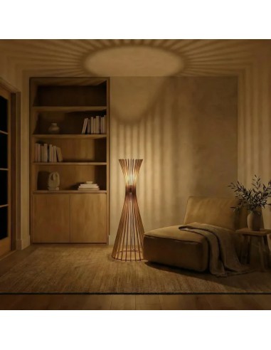 Lampadaire Led bois intérieur | Atelier Loupiote