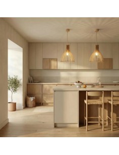 Suspension Led bois Ariel - Atelier Loupiote Leluminaireled.com 2