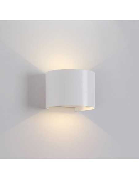 Luminaire extérieur Davos LED intégré blanc mat design contemporain
