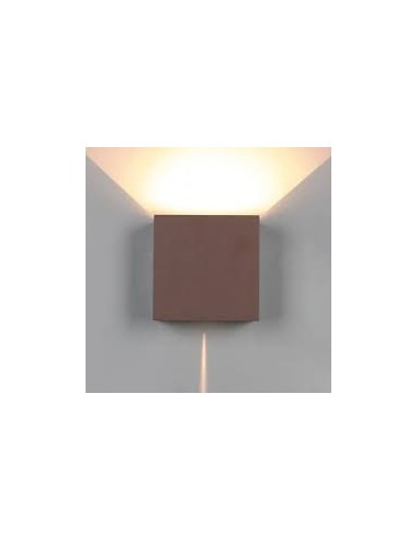 Luminaire extérieur Davos LED intégré corten 10x10 cm moderne