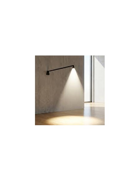 Détail applique murale LED Africa aluminium noir mat design minimaliste IP20