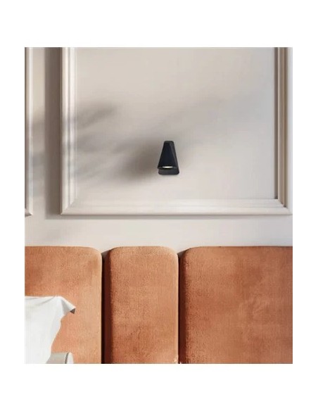 Détail applique murale LED Africa aluminium noir mat éclairage décoratif intérieur