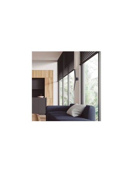 Détail applique murale LED Arrecife aluminium métal acrylique noir mat IP20