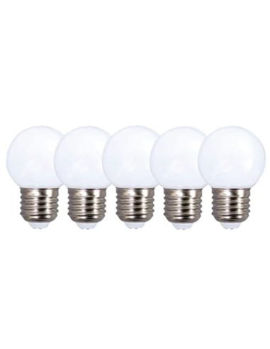 Pack de 5 ampoules E27 0,8W 50LM 3000K/blanc chaud - Tibelec