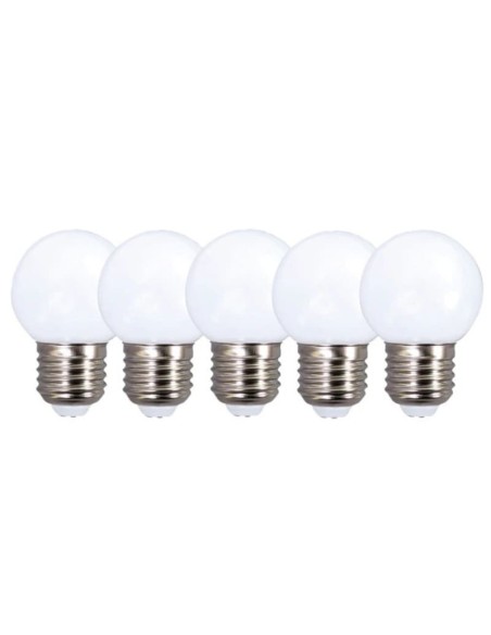 Pack de 5 ampoules E27 0,8W 50LM 3000K/blanc chaud - Tibelec