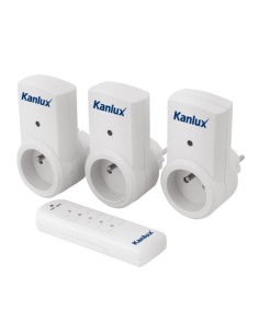 Lot de 3 prises télécommander Blanc garantie 2 ans - Kanlux