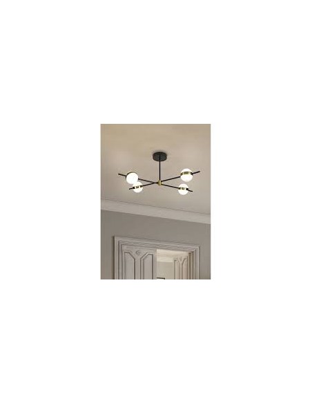 Suspension LED Cuba installée dans grand salon moderne élégant
