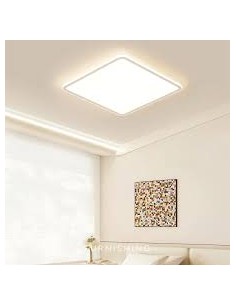 Plafonnier LED Quatro II Mantra blanc 30x30 cm design compact moderne 2