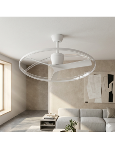 Ventilateur Diam.75cm Dim. 32 W 2700/4000/5000K Blanc - Mantra - Nepal II 2