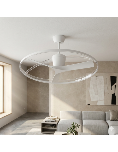 Ventilateur Diam.75cm Dim. 32 W 2700/4000/5000K Blanc - Mantra - Nepal II