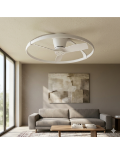 Ventilateur Diam. 75 cm Dim. 55W 3000/5000K Blanc - Mantra - Nepal Mini 2