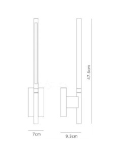 Applique murale Led Torch noire - Mantra Leluminaireled.com 2